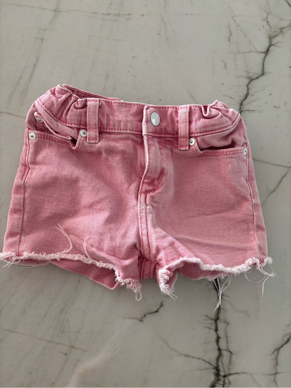 DL1961 Girls Pink Frayed Denim Cutoff Shorts Size 5